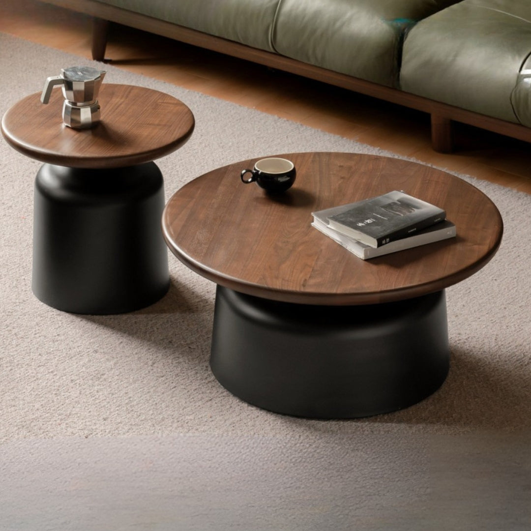 Black Walnut Solid Wood Italian Light Luxury Tea Table