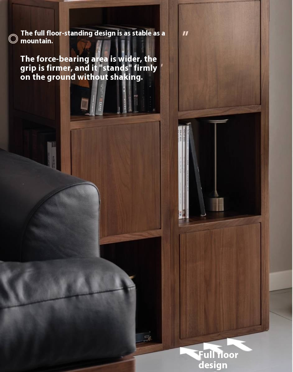 Black Walnut, Oak Solid Wood Corner Bookshelf