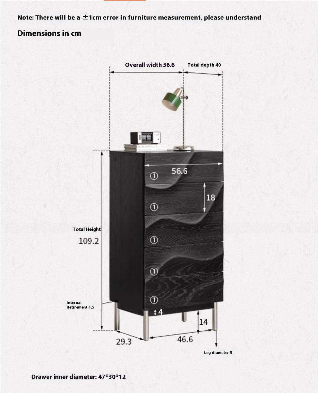 Oak Solid Wood Bauhaus Chest of Drawers