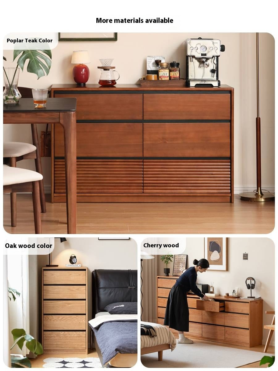 Black Walnut Solid Wood Italian Light Luxury Drawer