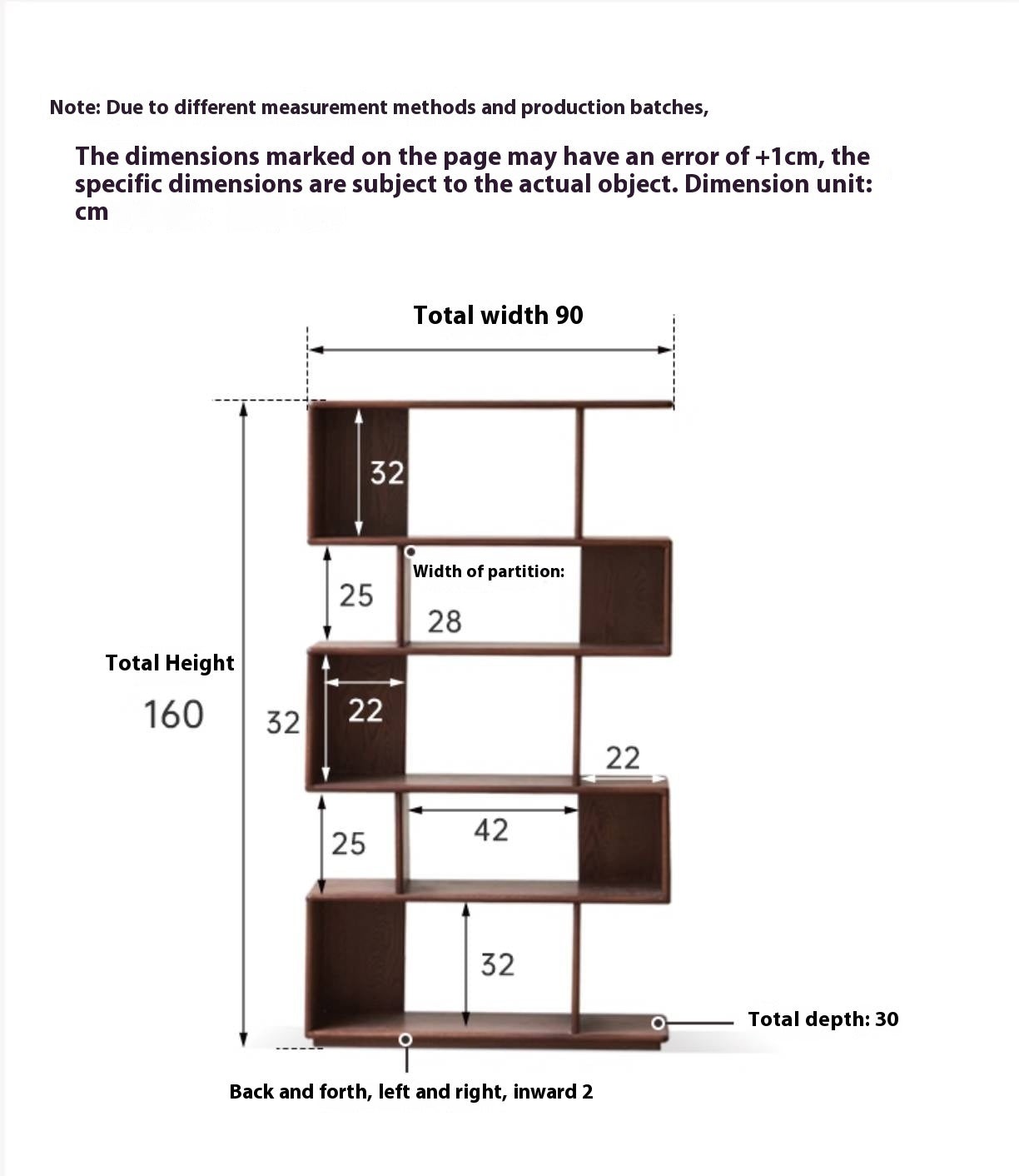 Oak Solid Wood Modern Minimalist Style Bookshelf