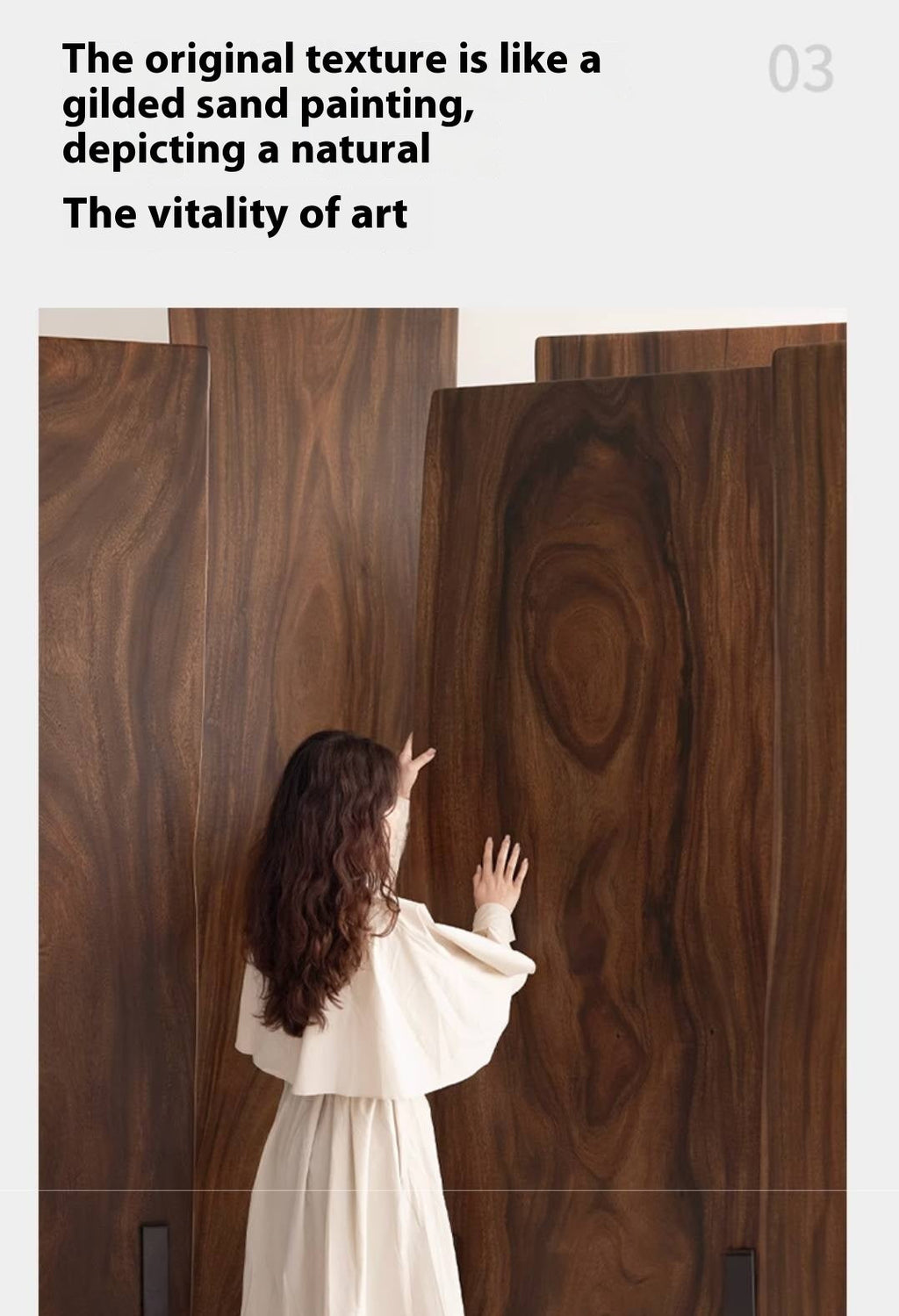 Black Walnut Solid Wood Wabi Sabi Style Dining Table Board