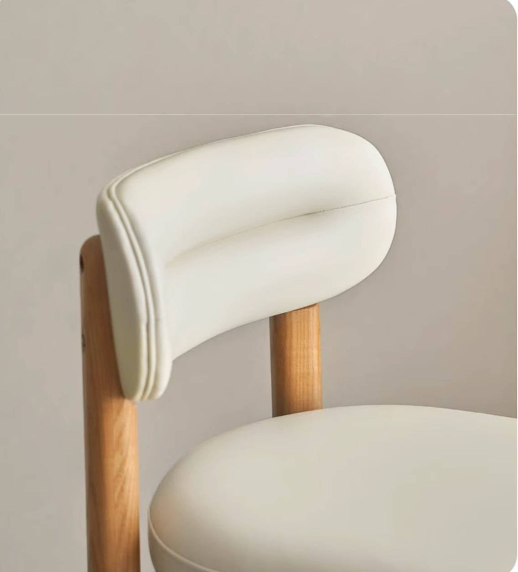 Ash Solid Wood Modern Makeup Stool