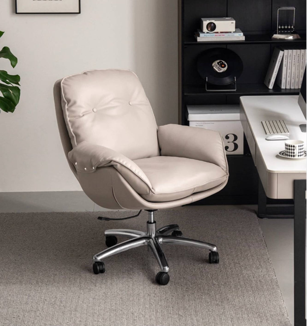 Leather Leisure Rotating Office Armchair