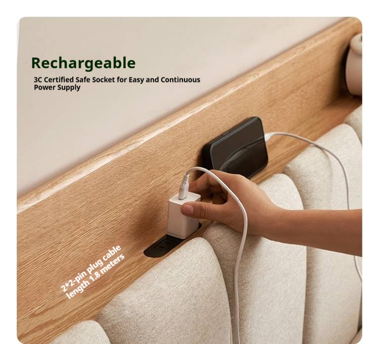 Oak Solid Wood Bed Modern Soft Leaning Bed