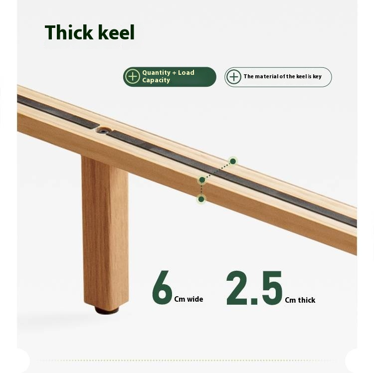 Oak Solid Wood Bed Modern Soft Leaning Bed