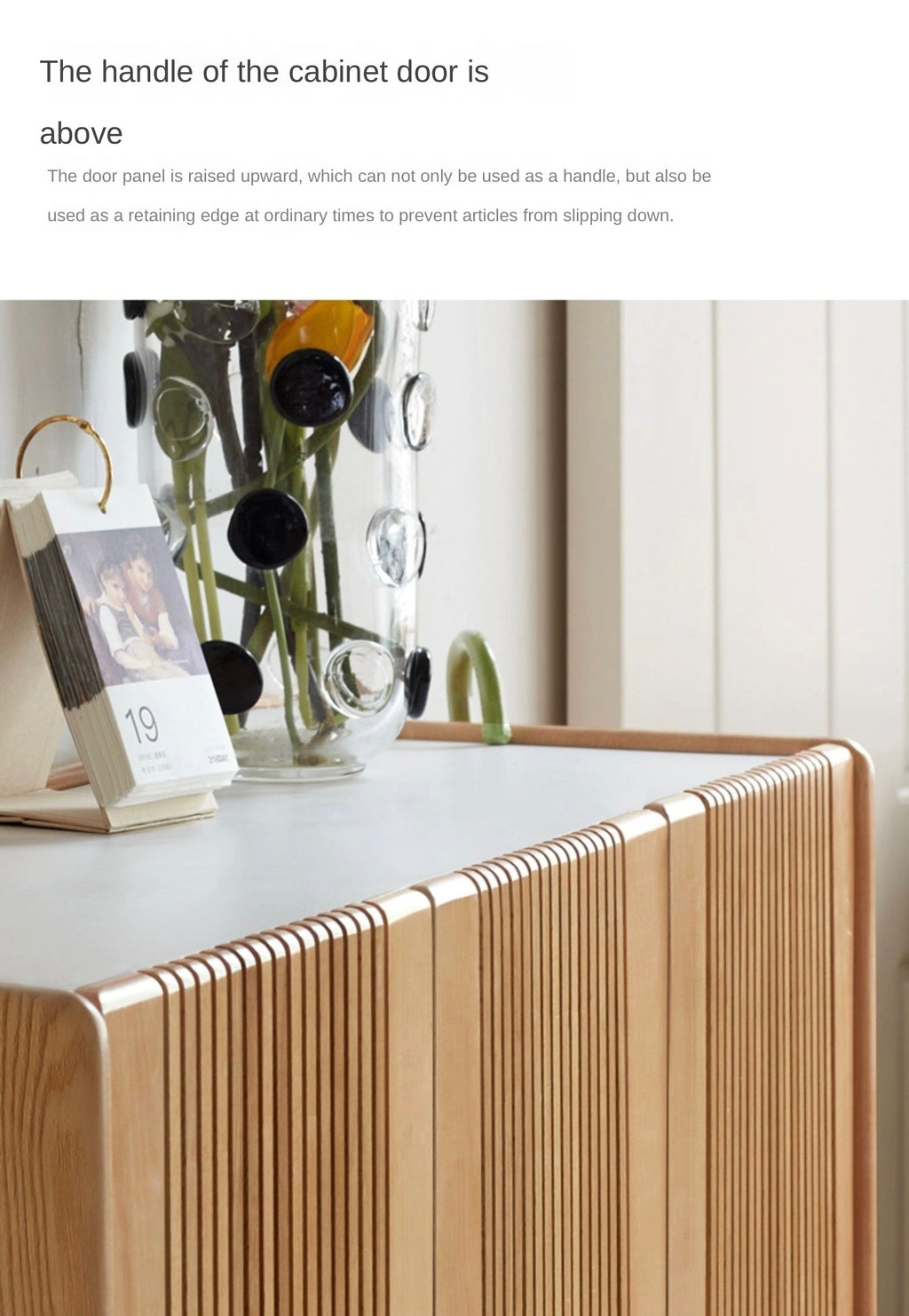 Ash, Oak Solid Wood Rock Top Shoe Cabinet