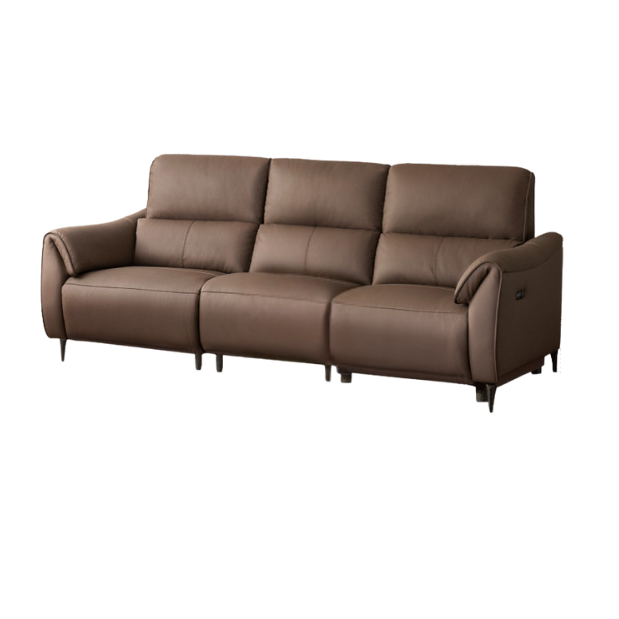 Leather Top Layer Cowhide Retractable Electric Sofa