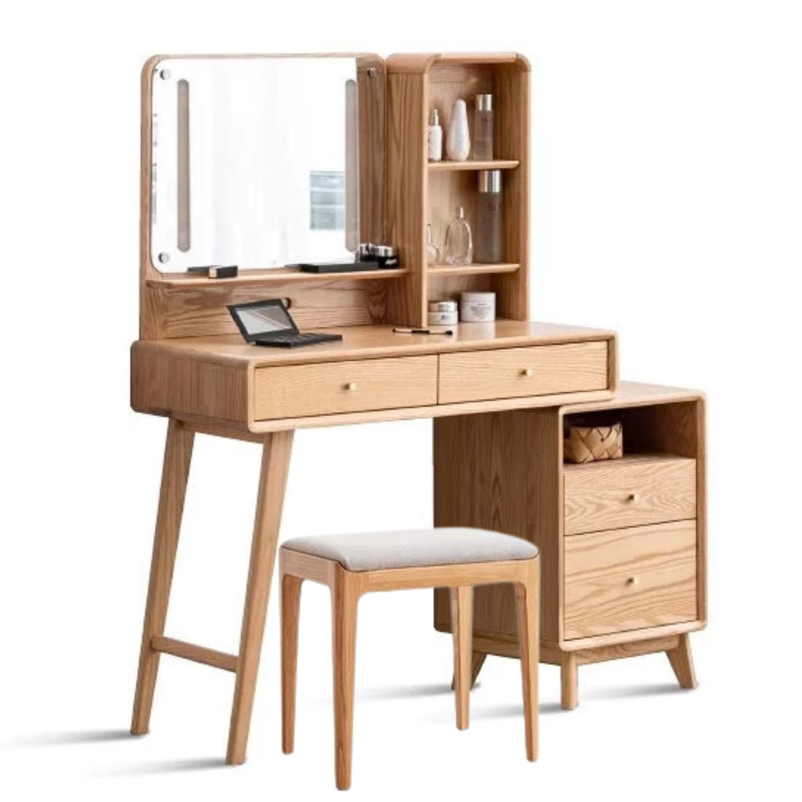 Oak solid wood Dressing Table Telescopic -USA