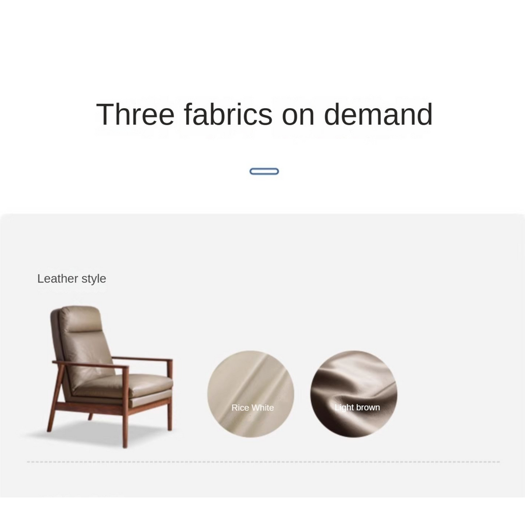 Black Walnut Solid Wood Fabric Sofa Chair