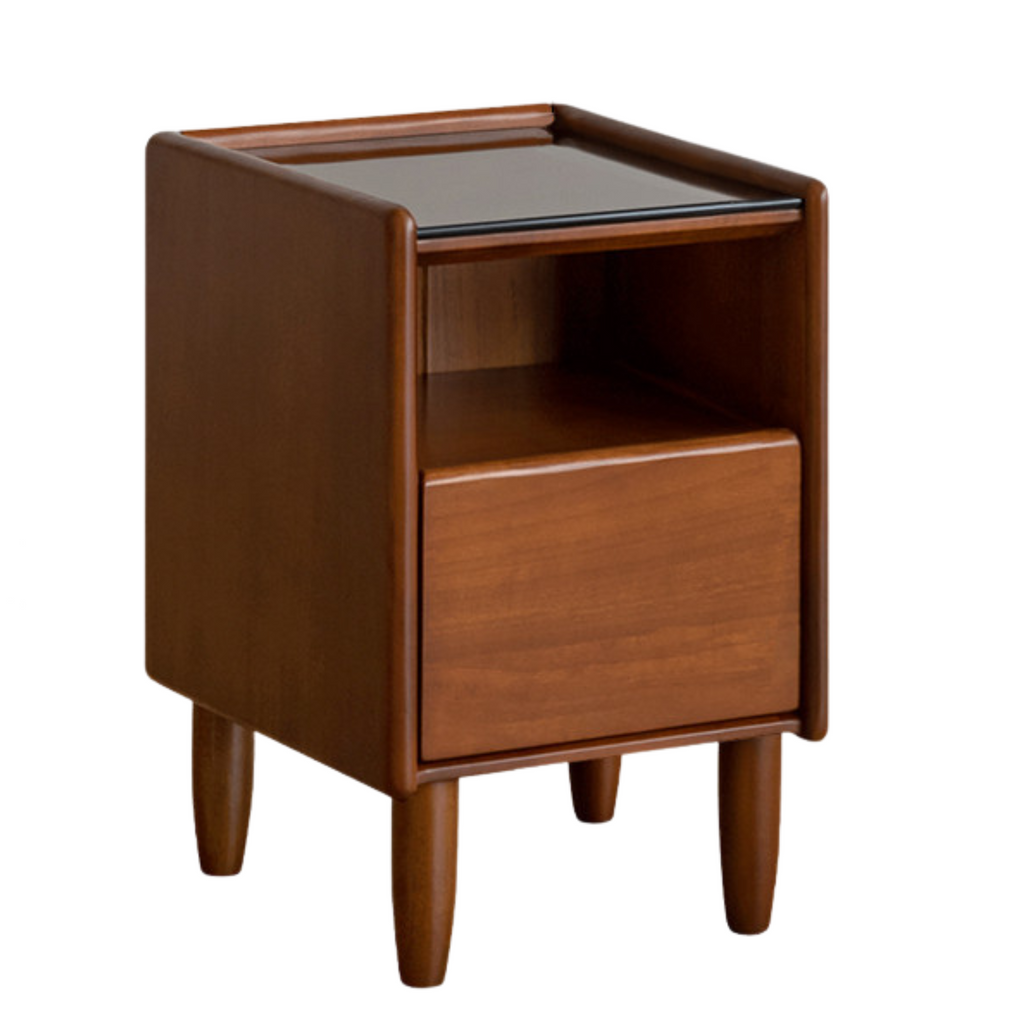 Ash, Cherry, Black walnut, Poplar, Solid Rubberwood Modern Nightstand.