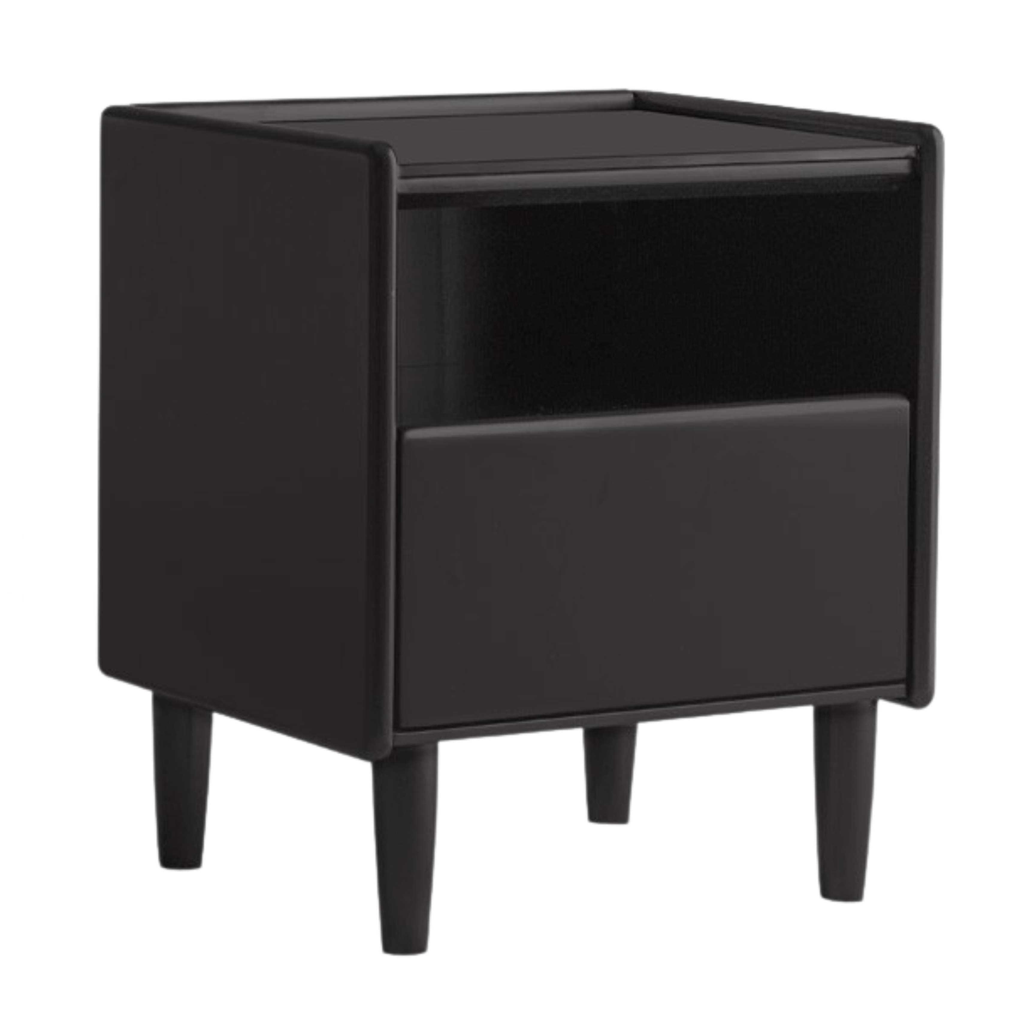 Ash, Cherry, Black walnut, Poplar, Solid Rubberwood Modern Nightstand.