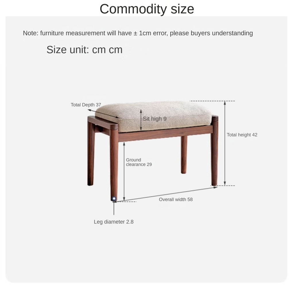 Black Walnut Solid Wood Fabric Sofa Chair