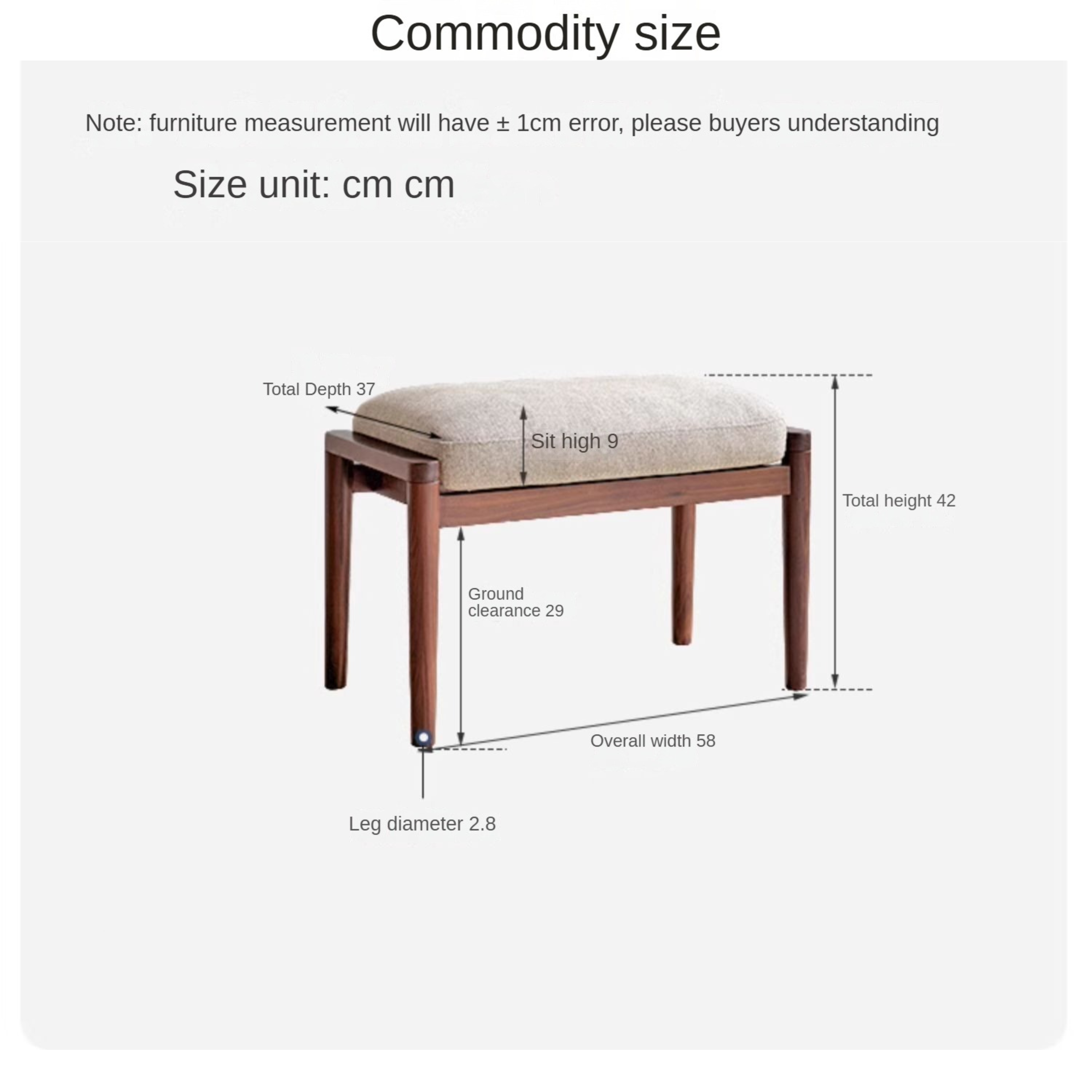 Black Walnut Solid Wood Fabric Sofa Chair