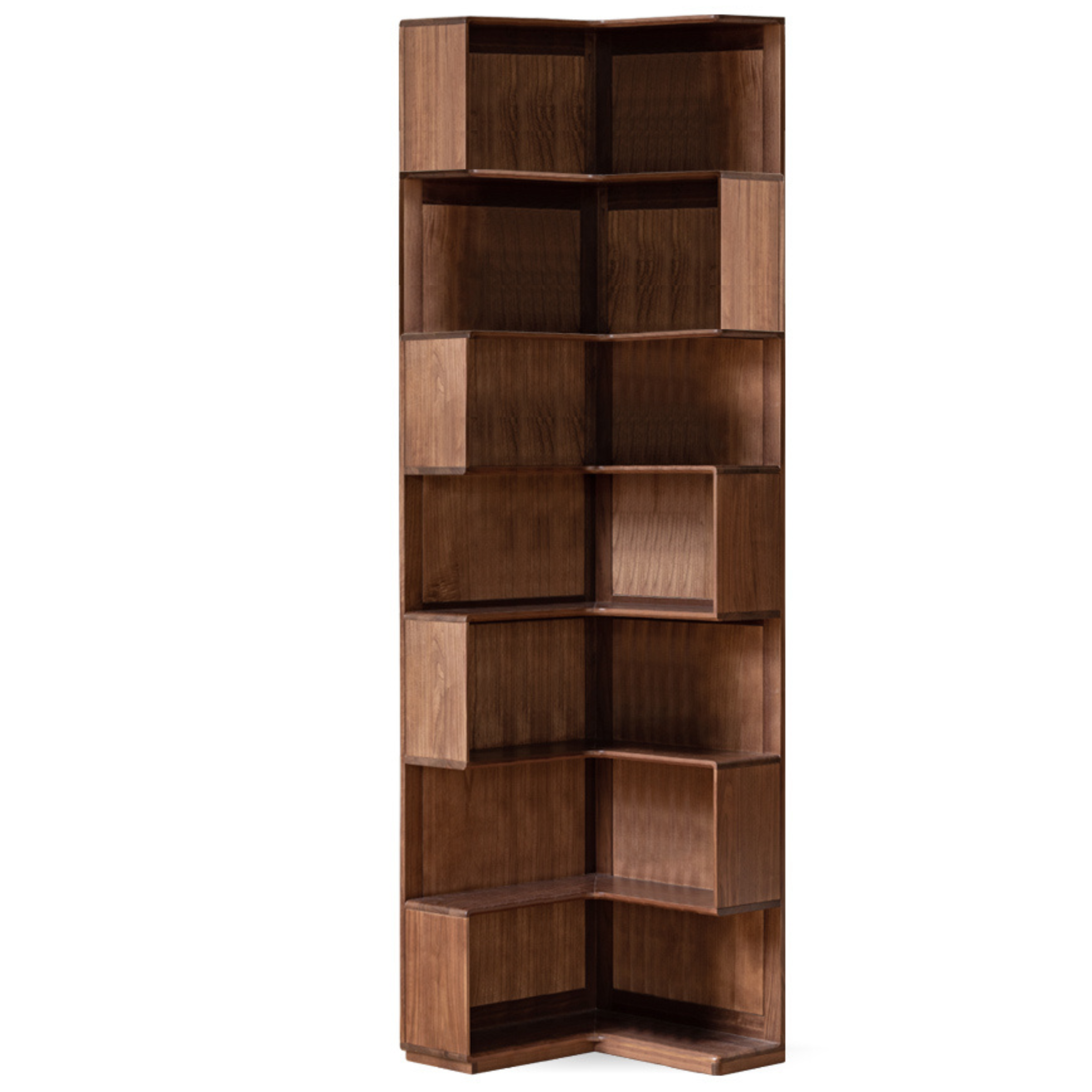 Black Walnut, Golden Sandalwood Solid Wood Bookshelf