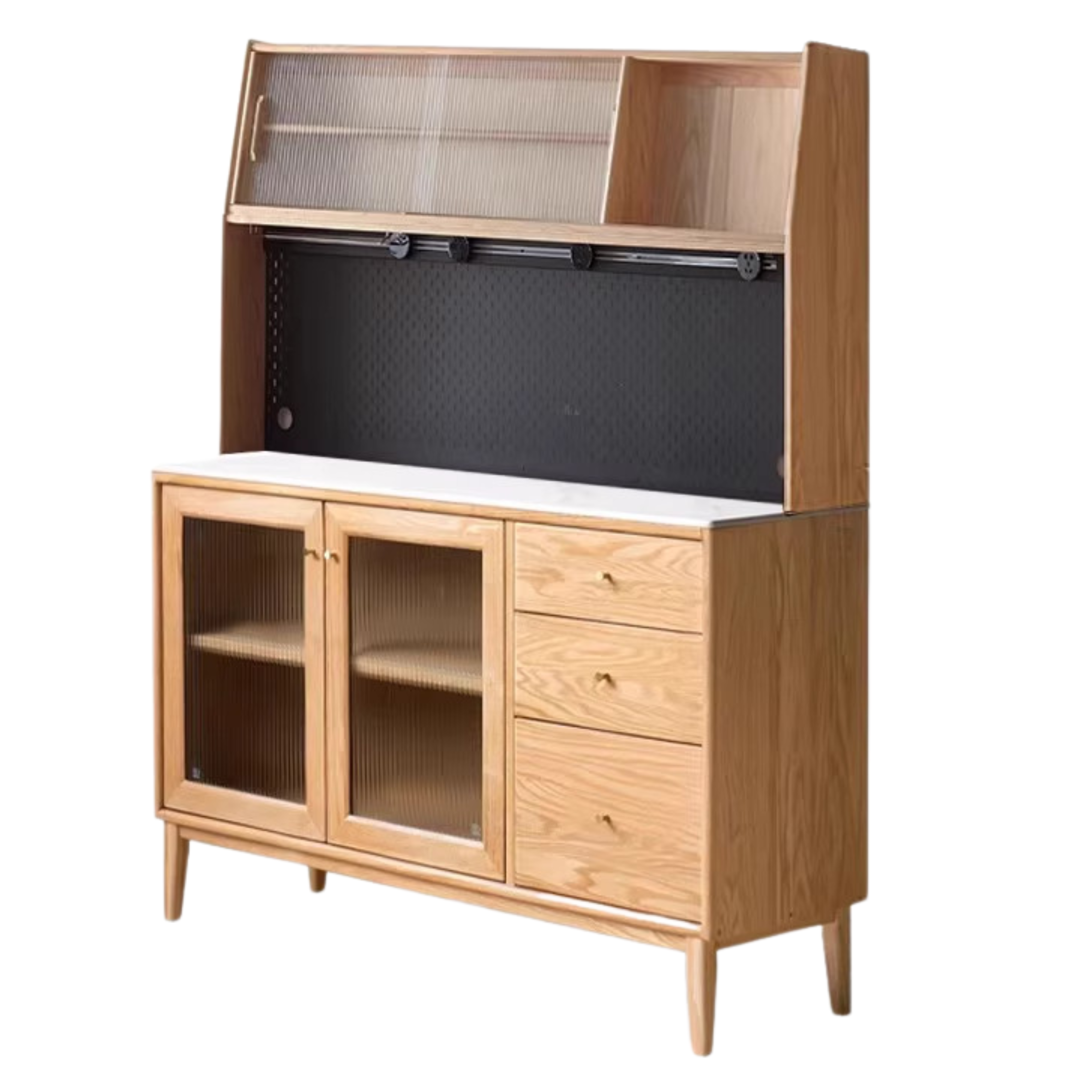 Oak Solid Wood Rock Board Modern Sideboard