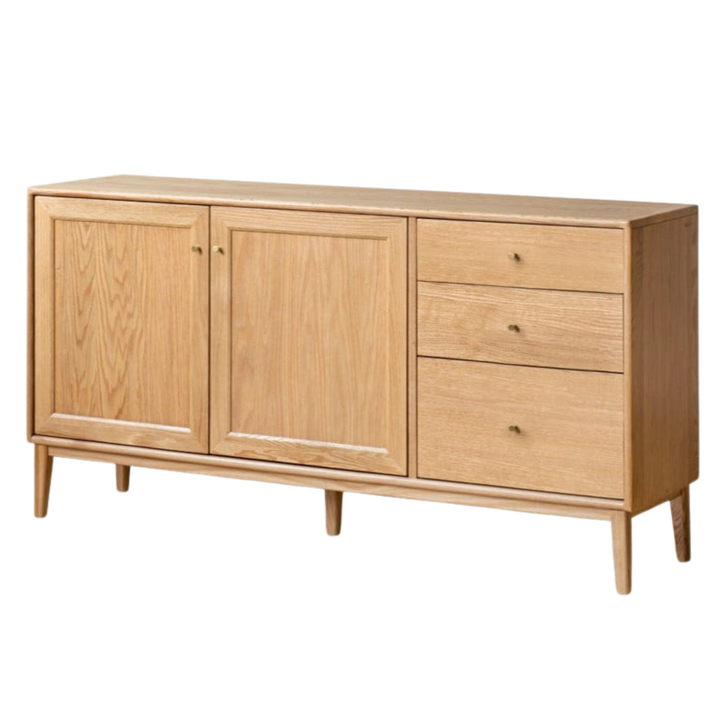 Oak Solid Wood Rock Board Modern Sideboard