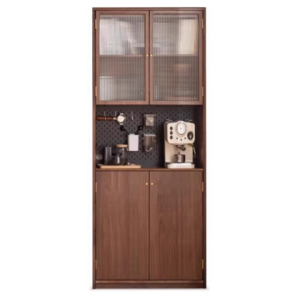 Black Walnut, Golden Sandalwood Solid Wood Bookshelf