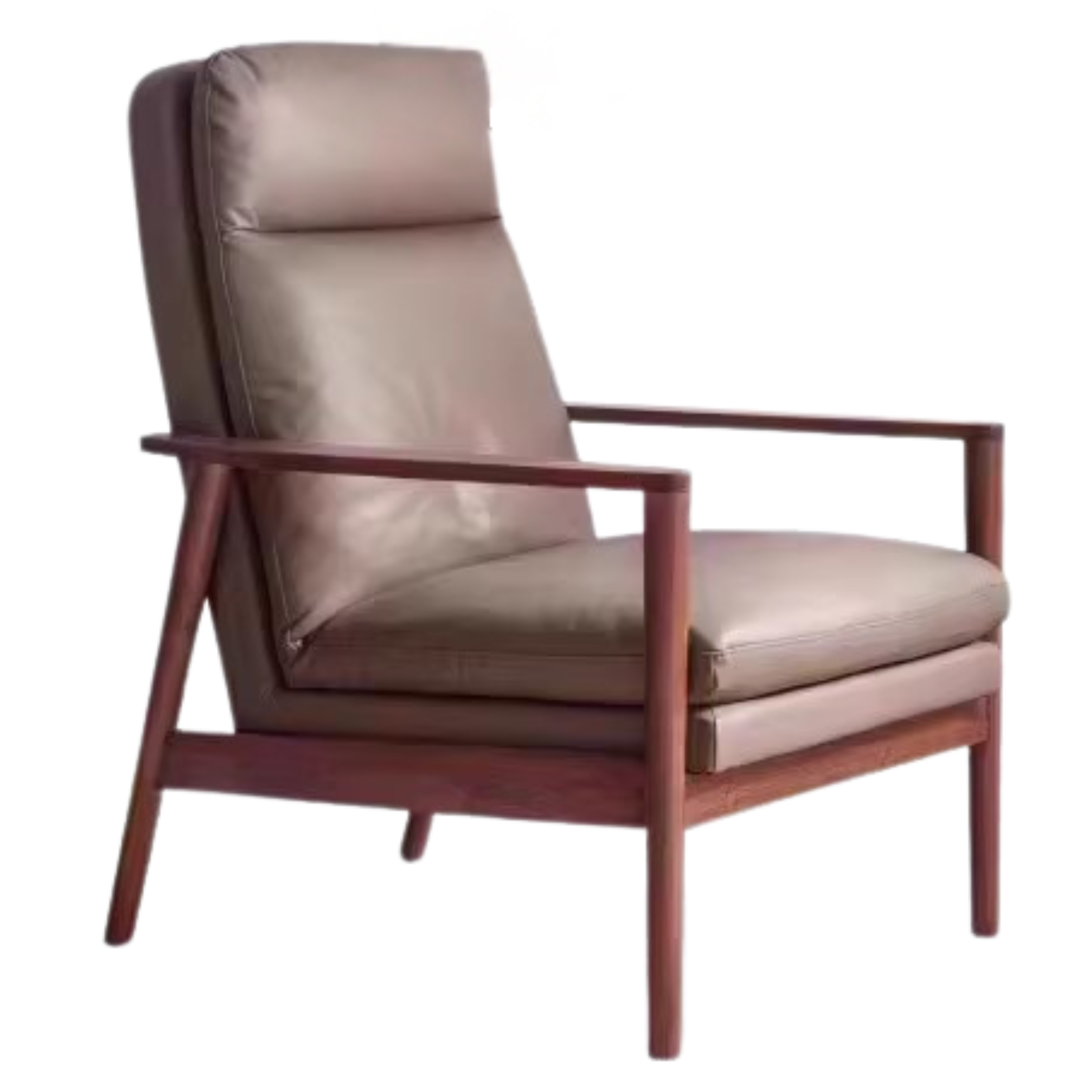 Black Walnut Solid Wood Fabric Sofa Chair