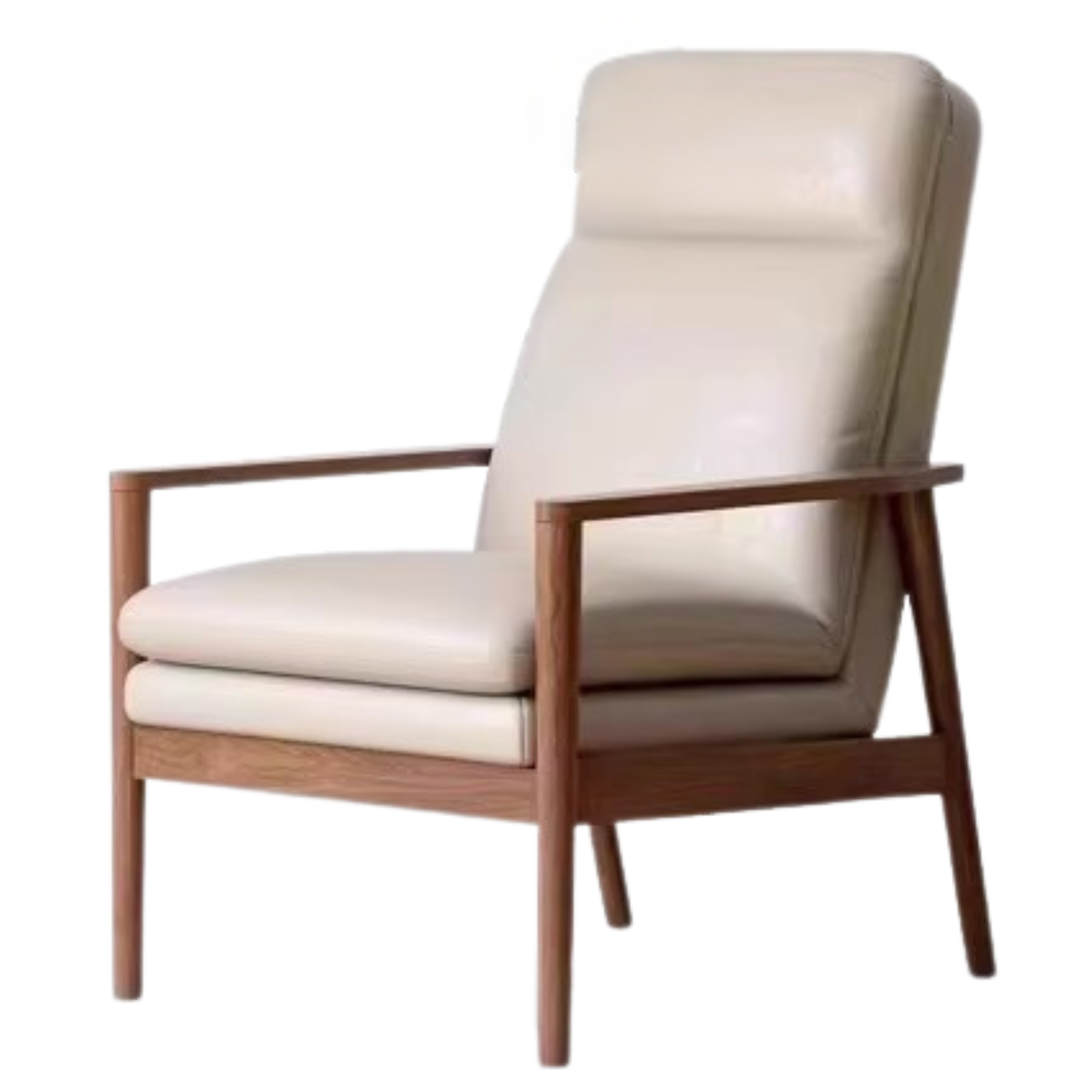 Black Walnut Solid Wood Fabric Sofa Chair