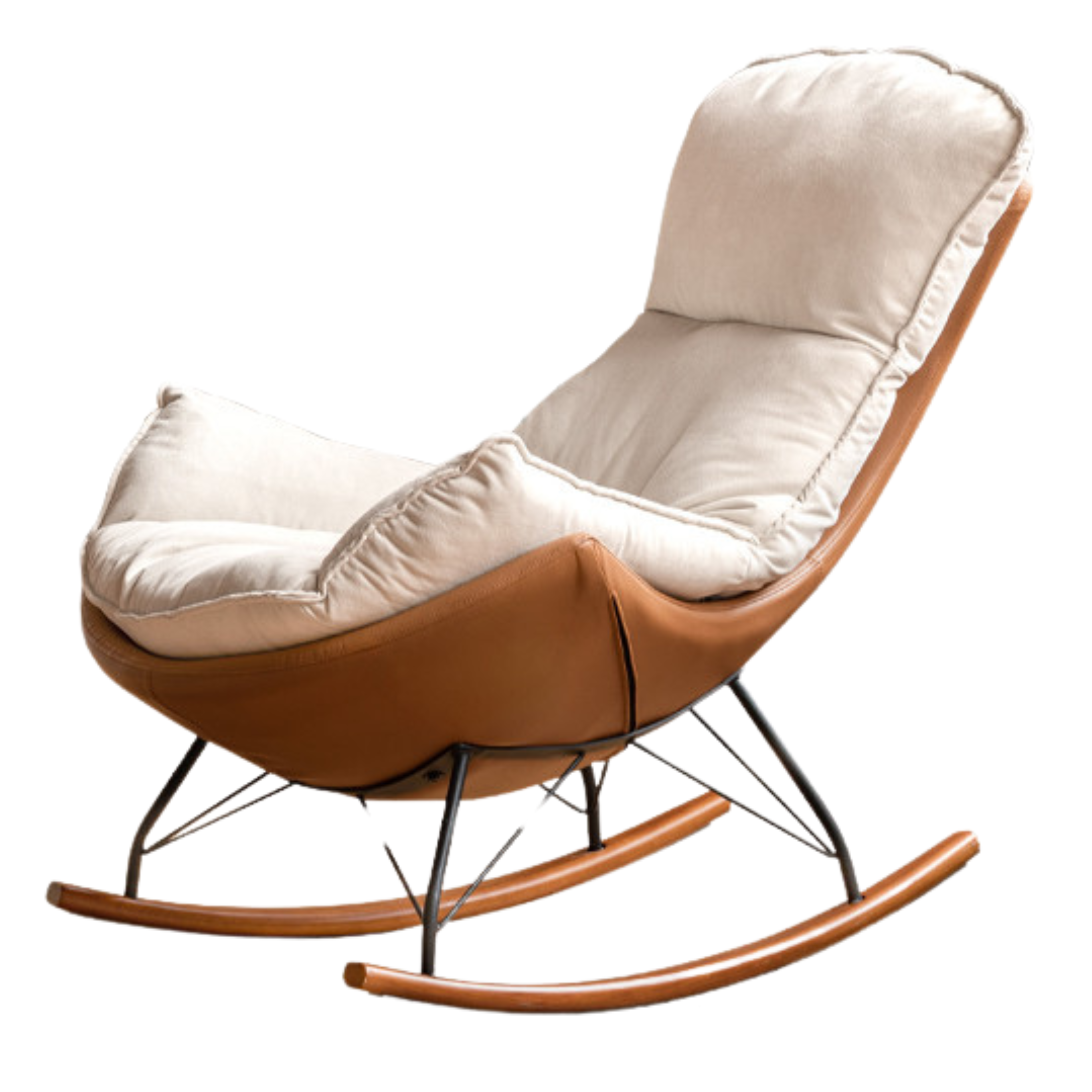 Fabric Rocking Retro Lazy Eggshell Chair