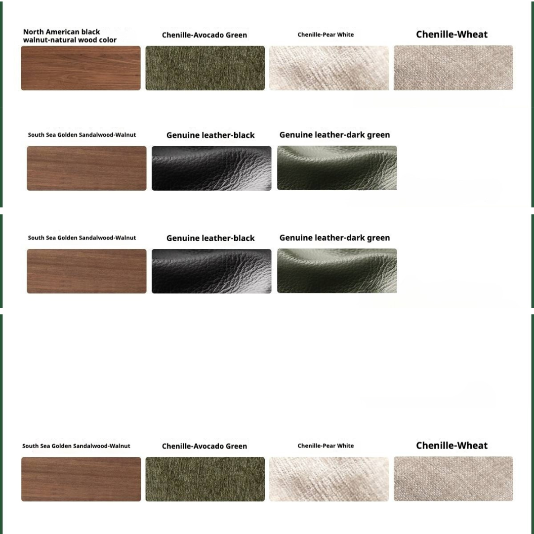 Black Walnut Solid Wood,Solid Sandalwood genuine leather, fabric Sofa