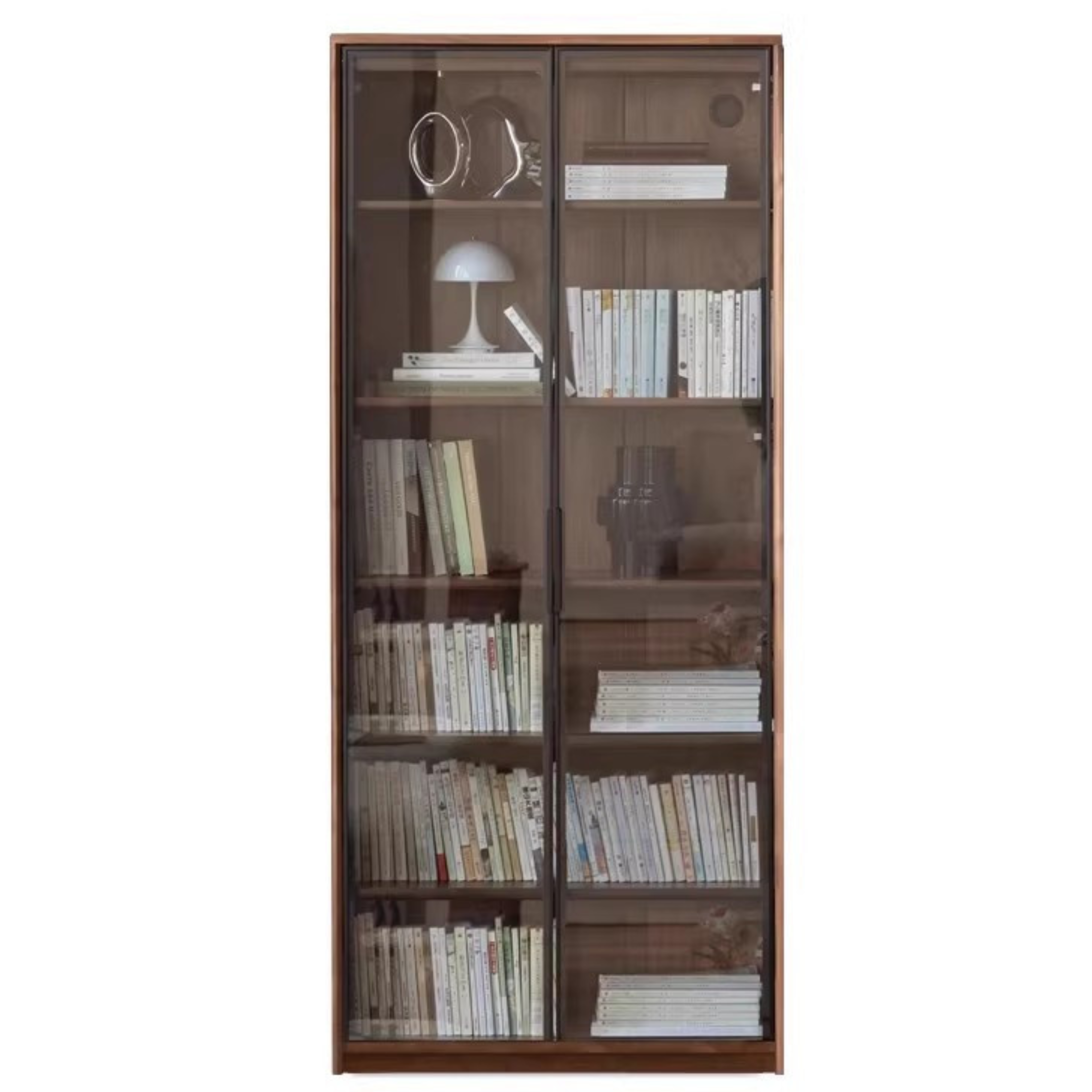 Black Walnut, Golden Sandalwood Solid Wood Bookshelf