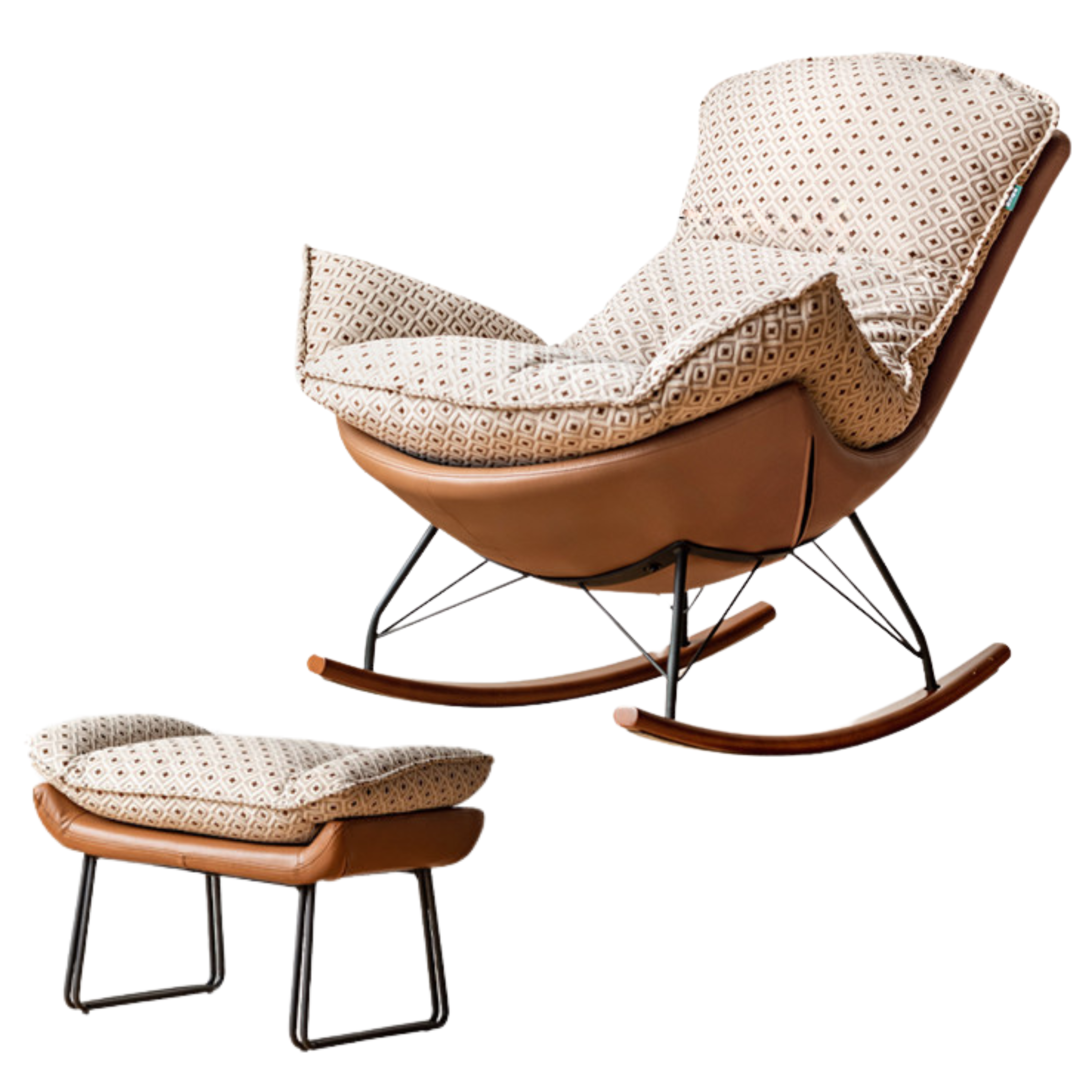 Fabric Rocking Retro Lazy Eggshell Chair