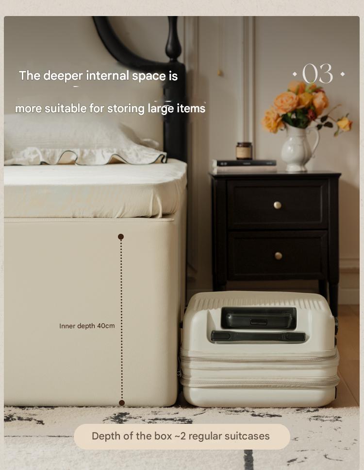 Ecological Cloud Leather French Retro Edge White Box Bed