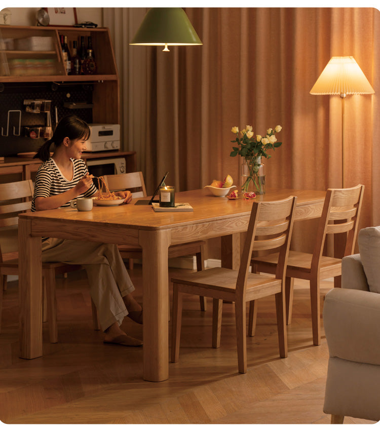 Oak Solid Wood Long Dining Table