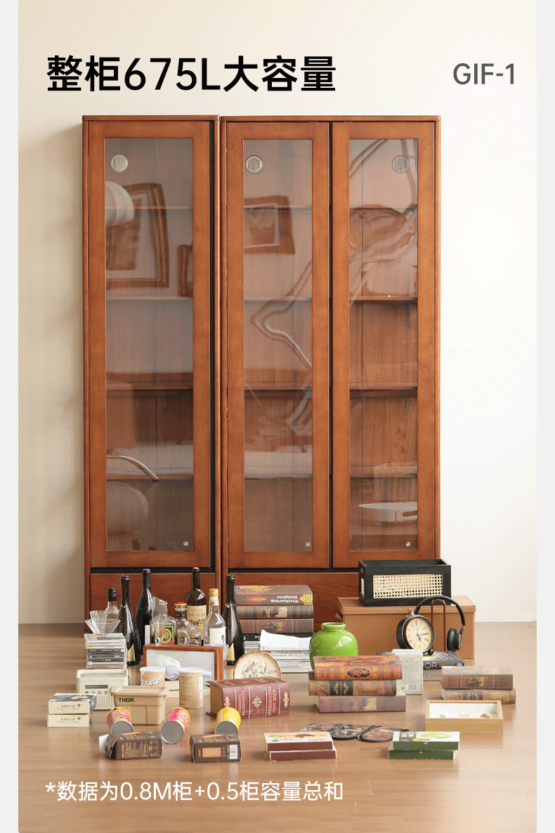 Poplar Solid Wood Antique Medieval Style Bookshelf