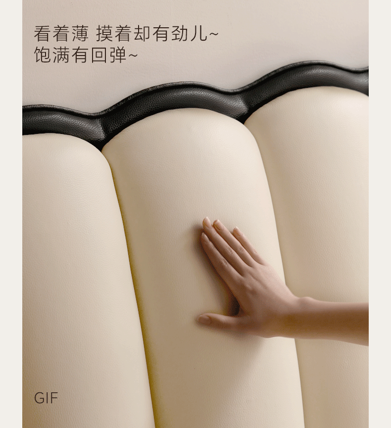 Ash Solid Wood Genuine Leather French Retro Art Bed