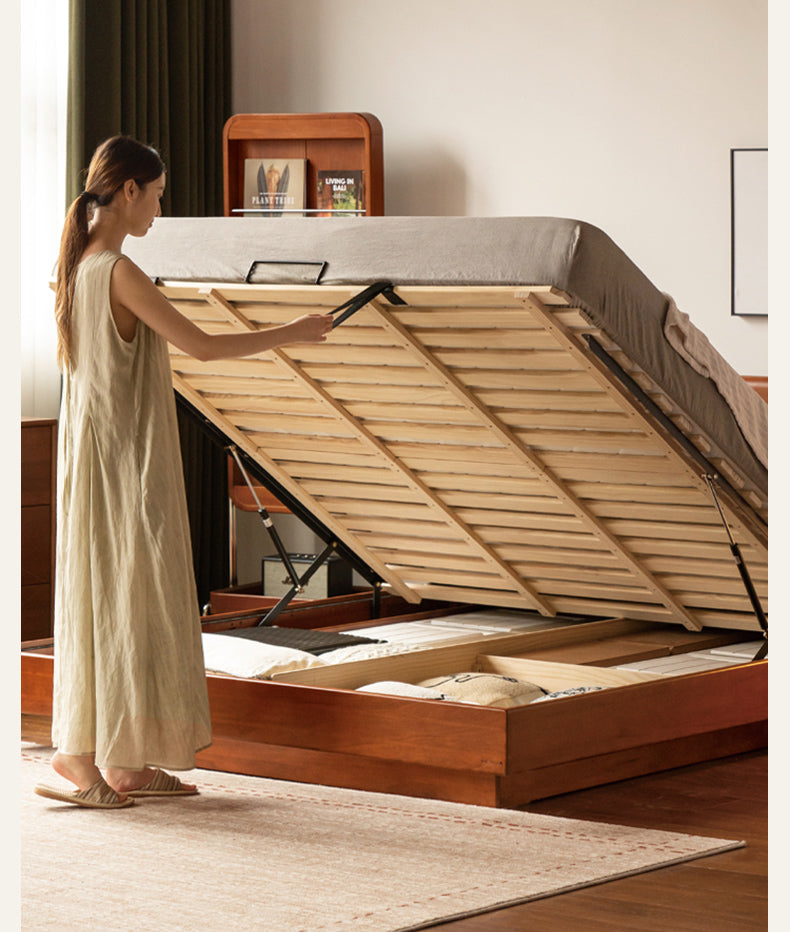 Poplar Wood Solid Wood Antique Style Box Bed