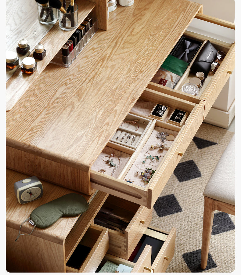 Oak solid wood Dressing Table Telescopic -USA