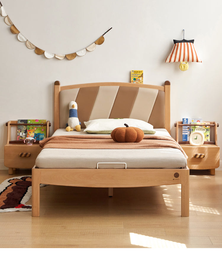 Beech Solid Wood Children's Modern Simple Single Bed