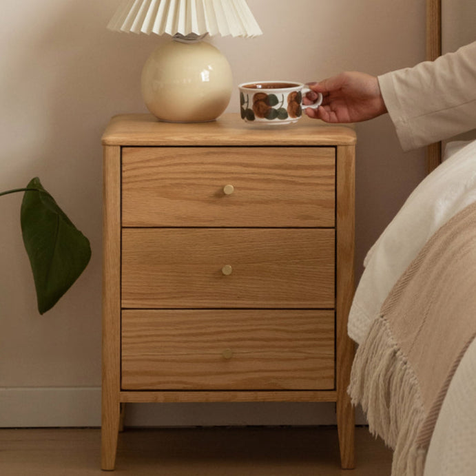 Oak Solid Wood Nightstand