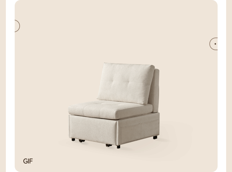 Fabric Sofa Cream Wind Multi Functional Single Chair