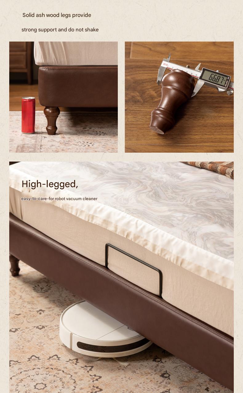 Leather Art Light Luxury Leather Bed