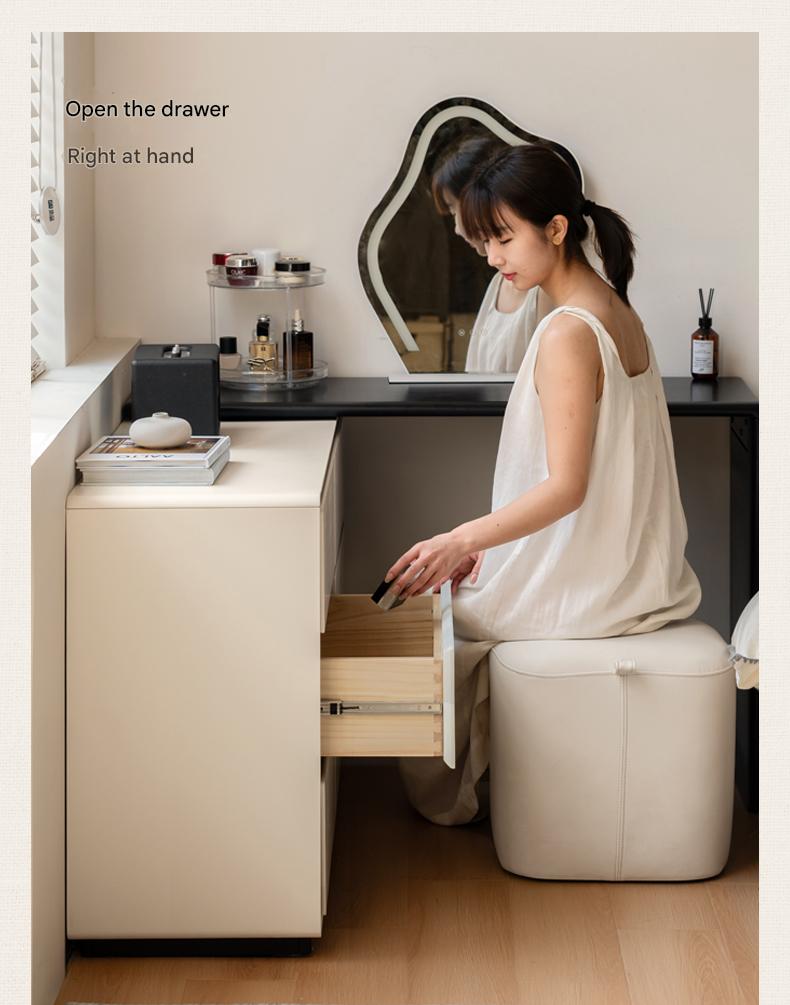 Solid Rubberwood Rotating Modern Dressing Table.