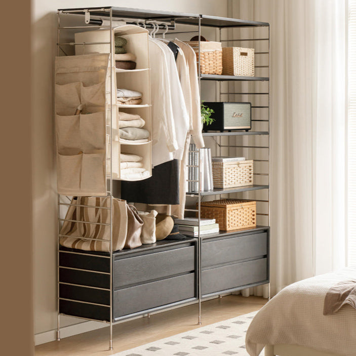 Poplar Solid Wood Retro Shelf Bookshelf