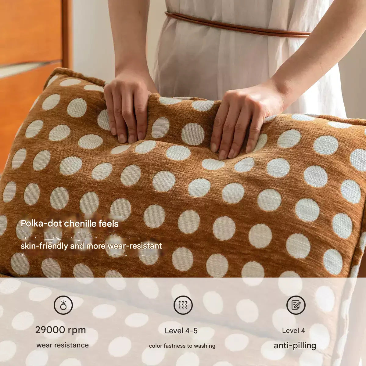 Fabric medieval style rocking chair