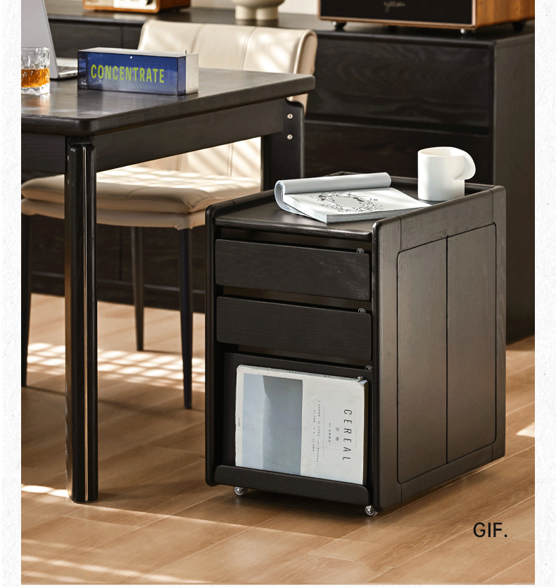 Oak Solid Wood Simple Style Nightstand