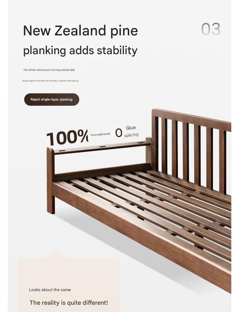 Black Walnut, Ash Solid Wood Modern Sofa