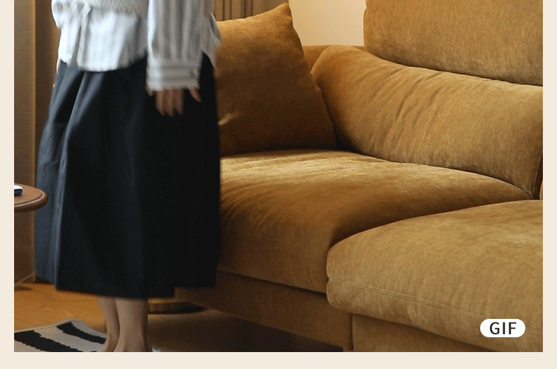 Fabric Sofa Simple High Backrest-