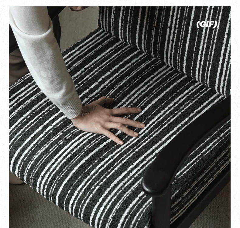 Ash Solid Wood French Retro Armchair