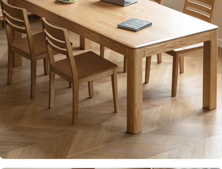 Ash, Oak Solid Wood Long Dining Table