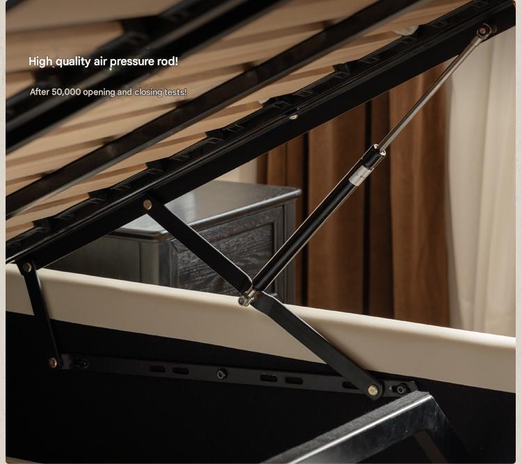 Ecological Cloud Leather French Retro Edge White Box Bed