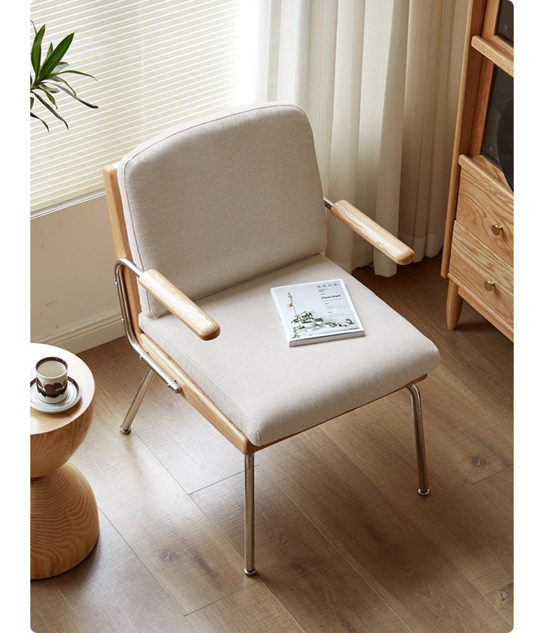 Oak Solid Wood Modern Minimalist Soft Office Chair