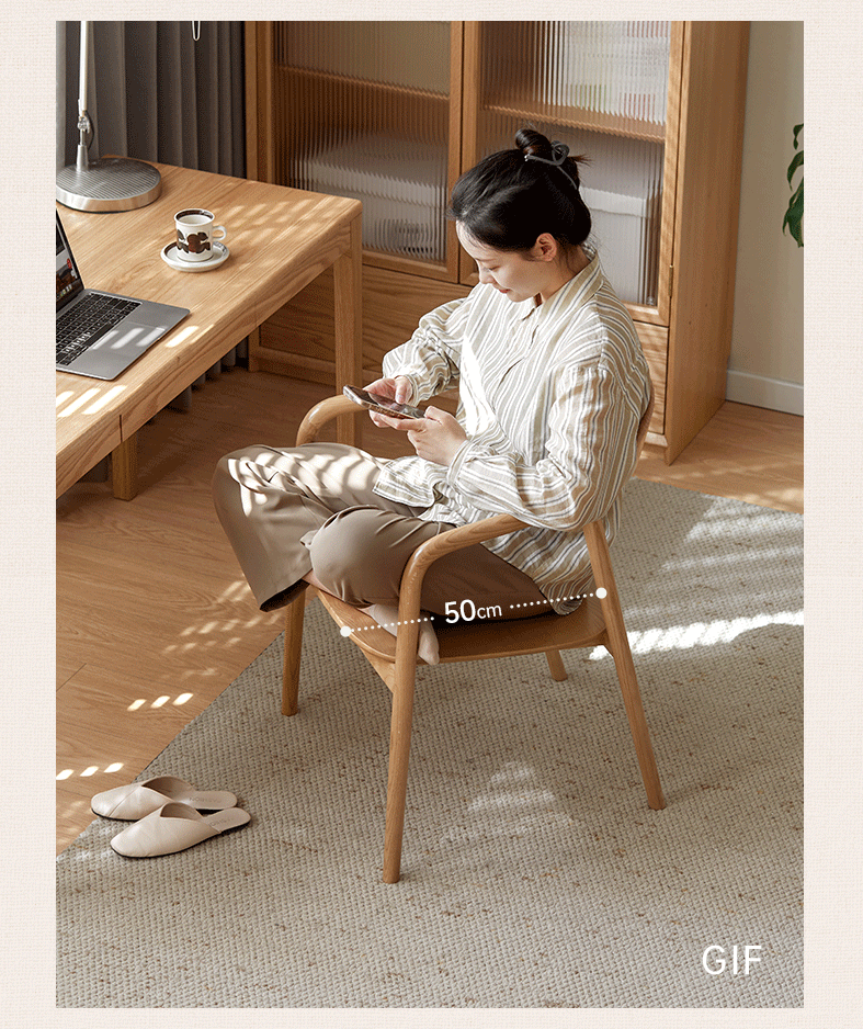 Ash Solid Wood Leisure Armchair