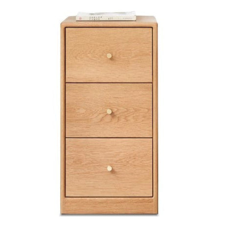 Oak Solid Wood Side Cabinet, Multi-Functional Storage-USA